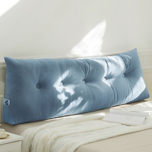 Premium Wedge Headboard Pillow Triangular Reading Support Backrest for Bed Sofa - Picture 16 of 45