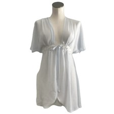 JONQUIL Diane Samandi Robe N glige Gown Romantic Wedding Lingerie White/blue M