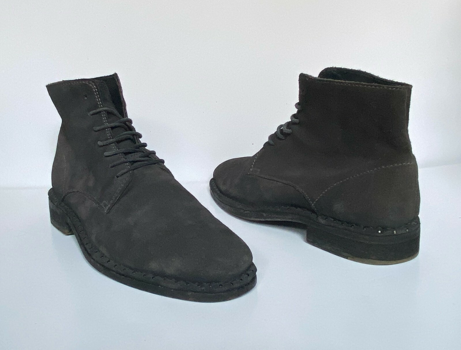 All Saints Men Boots, Suede, Gray, 8 US 