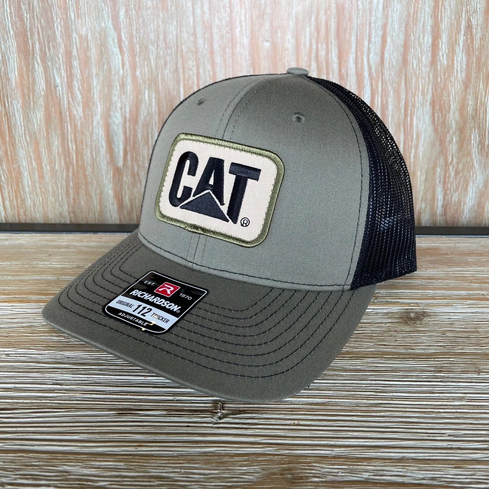 Винтажная нашивка на оборудование Caterpillar CAT — черная кепка дальнобойщика Richardson 112 - Изображение 3 из 4