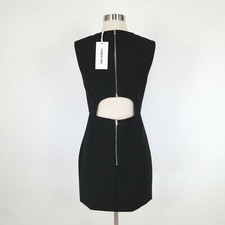 elizabeth and james Mini Dress 6 NEW Black Cut-Out Zipper Stretch McKay $365