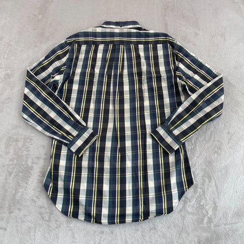 Gitman Bros Vintage Shirt Men Medium Navy Plaid Long Sleeve Made in USA Preppy - Picture 4 of 8