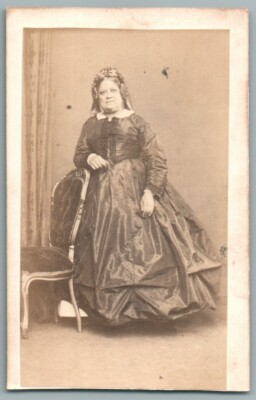 CDV 1865 Mrs. Gabin for her old & good friend Leontie photo old fashion photo