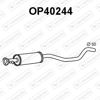 Silencieux intermédiaire Opel Vectra A pour restauration de pot d'échappement central 1.8S 2.0i