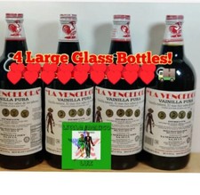 4 Bottles Mexican Vanilla La Vencedora 4 Glass1-Liter Bottles