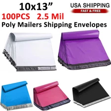 100 10"x13" Poly Mailers Shipping Mailing Bags Envelopes Self Sealing 2.5Mil