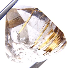 IP21 Rutilated Quartz 29.80ct 23x16x10mm golden needles free form