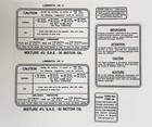 LAMBRETTA Li125/150 Running In/Air Filter/ Battery Stickers