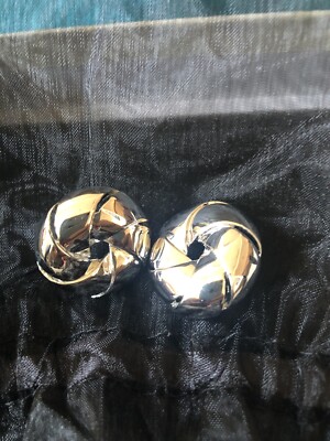 LINEA - by LOUIS DELL'OLIO Silver Tone BUTTON Shaped Pierced Earrings