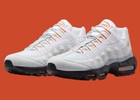Nike Air Max 95 White Black Wolf Grey Orange Mens US Size 14 Sneakers Shoes New✅