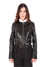 Giacca Donna Eco Pelle Corta Giubbotto Leggero Nero Chiodo Slim Fit Biker Estivo