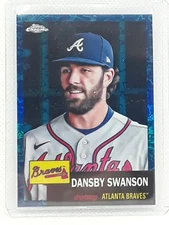 Dansby Swanson 2022 Topps Chrome Plat Anniv. - Toile White/Blue (039/199) -