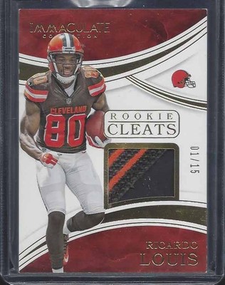 RICARDO LOUIS 2016 IMMACULATE ROOKIE CLEATS 3 COLOR PATCH RC #D 1/15