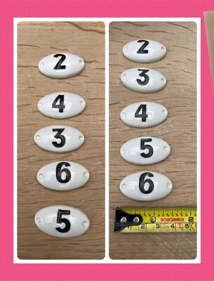 Nummer 2-6 Keramik Schild Plaketten Schrank Schublade Wandmarke Wohndeko DIY