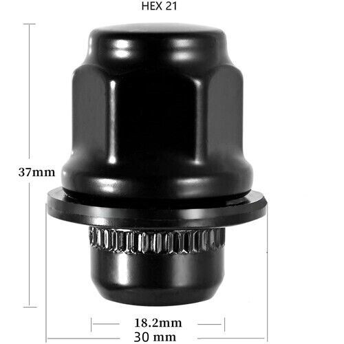 24PCS M12X1.25mm Black Wheel Rim Racing Lug Nuts For Nissan PATROL GU