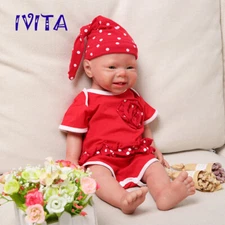 IVITA 19'' Floppy Silicone Reborn Doll Cute Newborn Baby Girl Kids Xmas Gift