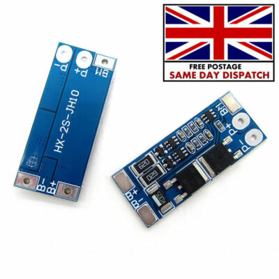 2S 8A 7,4V 8,4V wBalance Li-Ion Lithium 18650 Akku BMS Schutz Platine