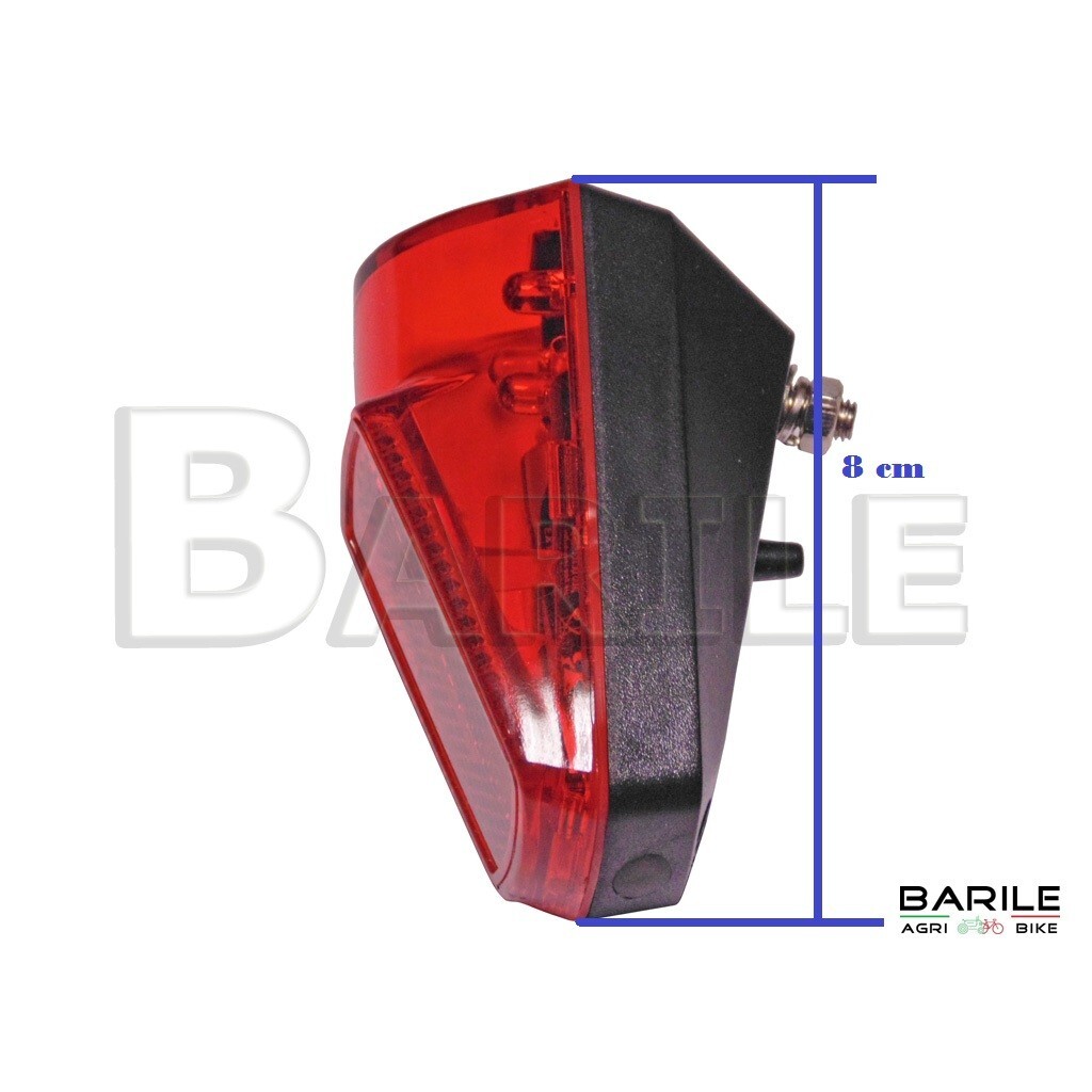 Fanale Posteriore Per Bici Infini - 3 LED Rossi Con Ricarica USB