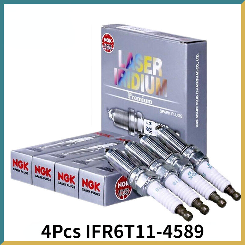4Pcs NGK Laser Iridium Spark Plug IFR6T-11 4589 for Lexus Scion Toyota Audi
