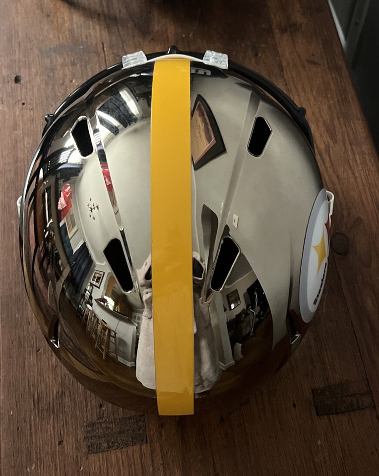 Pittsburgh Steelers speed football helmet riddell chrome full size htf ...