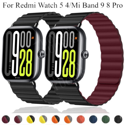 Magnet Silikon Armband für Xiaomi Mi Smart Band 9 8 Pro / Redmi Watch 5 4 Strap