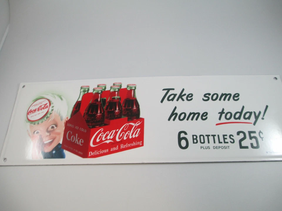 Coca-Cola Enamelware Sign Retro Reproduction Sprite Boy Take Some Home Today - Image 2 of 4