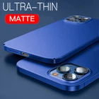 For iPhone 17 16 15 14 13 12 Pro Max 11 Matte Hard Ultra-thin Phone Case Cover