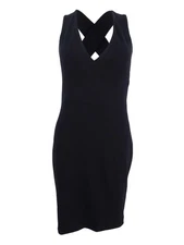 Calvin Klein Women's Crisscross Bodycon Sheath Dress (2, Black) 190466686044