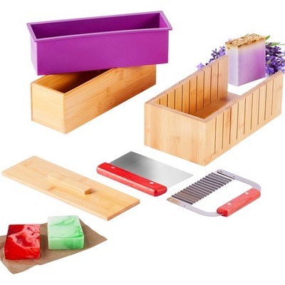 Soap Mold Making Kit W/ Wooden Cutter Soap Molds Silicone & Pour/Cold