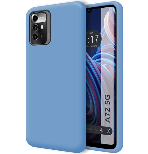 EASSGU Custodia per ZTE Blade A72 5G (6.52 Inches) Flip Folio Cover Magnetica per Telefono in Pelle con 3 Slot per Schede 1 Portafoglio, Case - Blu