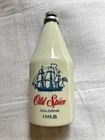 Vintage Old Spice Cologne Shulton Milk Glass Bottle 4 3/4 Fl oz Star Top