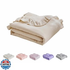 Ruffled Toddler Blanket Ruffle Comforter for Baby Toddler Girls, Soft Cozy Cu