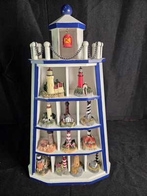 Mini Lighthouse Lot - Coastal Beach Decor Figurines - With Lighthouse Display
