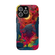 For iPhone / Galaxy / Pixel   Cthulhu Kaiju Abstract Colors Phone Case