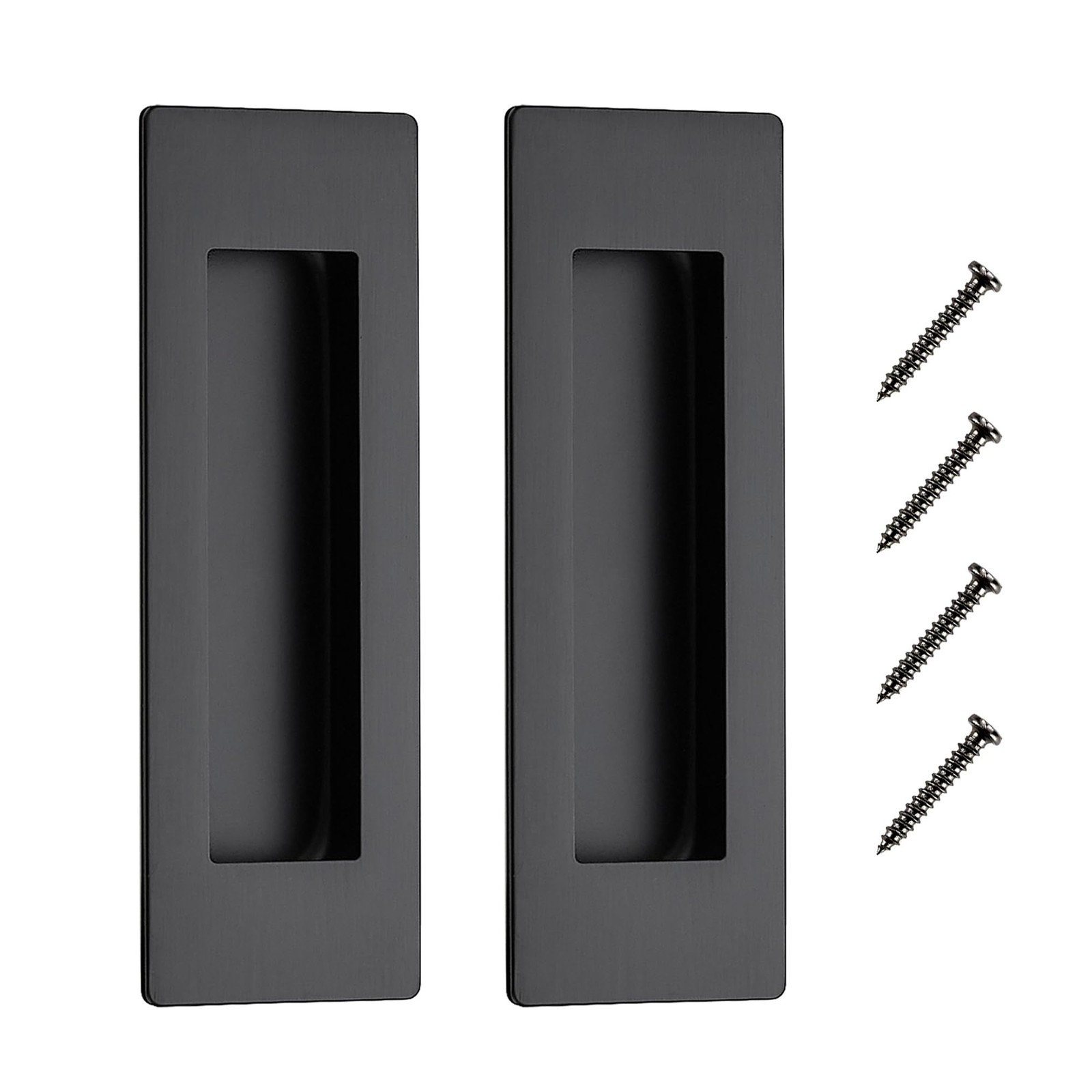 2 Pack Pocket Door Handles Sliding Closet Door Pulls 5.9" Flush Barn Door Pulls