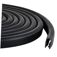 Rubber Edge Trim Guard 10ft/3m, Adhesive Free Door Edge 120" L x 0.44" W
