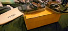 NIB Fendi Men's FF Logo Monogram Strappy Sandals Brown Tobacco Leather US 10 — photo 5