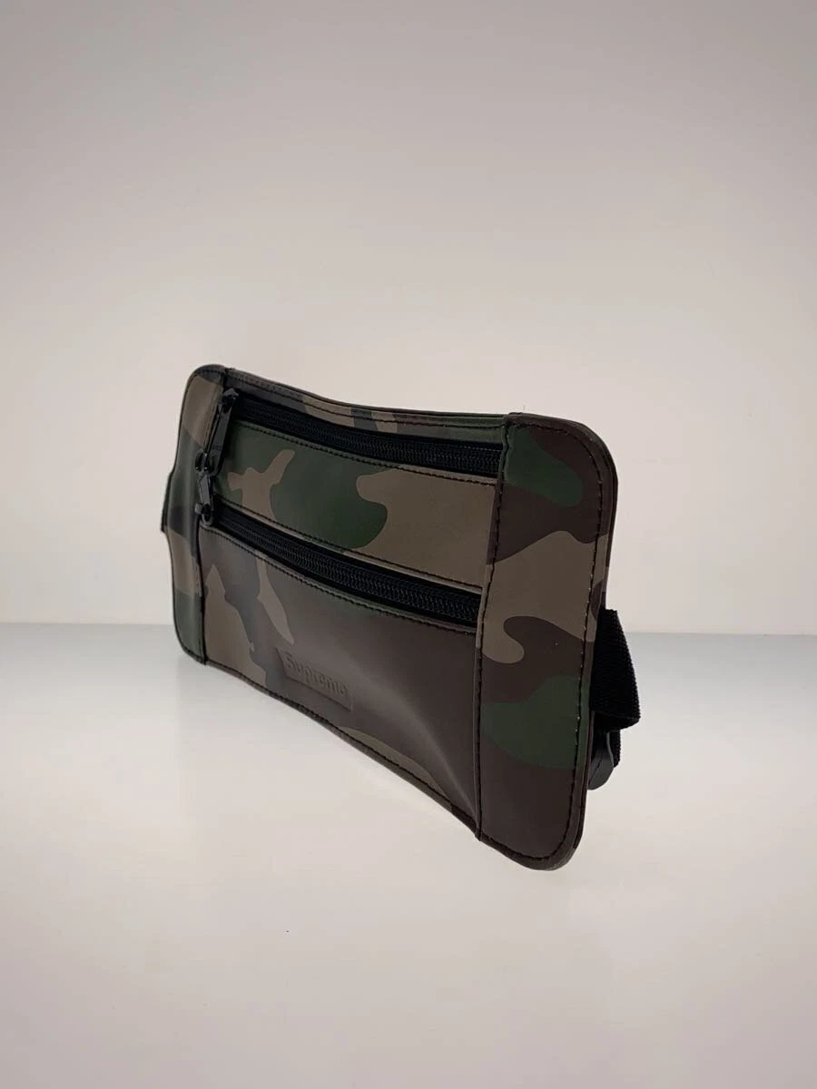 Supreme 19Ss/pochette à bandoulière en cuir taille/sac à bandoulière/cuir/grn/camo//