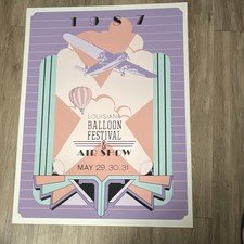 Louisiana Balloon Festival & Air Show Poster May 29-31 1987 Paper Unframed