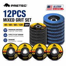 4-1/2" Flap Discs 40/60/80/120 Grit Zirconia T27 Angle Grinder Grinding Discs