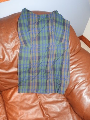 ESPRIT Vintage 90' Women's Plaid Tank Dress   S  Sleeveless Zip Green Navy Tan