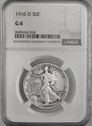 1916-D  50C  WALKING LIBERTY HALF DOLLAR  "DENVER" NGC G6  #8405242-018 LOOKS VG