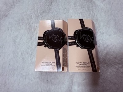 LOT OF 2 VIKTOR & ROLF FLOWERBOMB EXTREME EDP INTENSE SAMPLE SPRAY .04oz