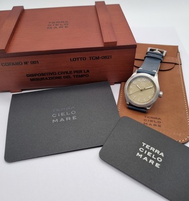 Terra Cielo Mare s 38mm Sparviero Beige Automatic Full Set! new! rare model