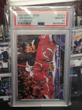 2023-24 UD Canvas Young Guns Luke Hughes PSA 10 #C213 New Jersey Devils