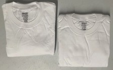 6 PACK Kirkland Signature Men's Cotton Crew MEDIUM T-Shirt WHITE Tagless Heavy