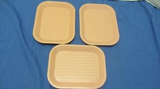 VINTAGE FISHER PRICE FUN WITH FOOD PINK SERVING TRAYS LOT OF 3