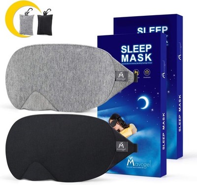 Mavogel Cotton Sleep Eye Mask - Updated Design Light Blocking Sleep Mask, Soft