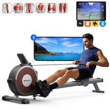 MERACH R02 Magnetic Rowing Machine 16 Levels of Quiet Resistance Dual Slide Rail