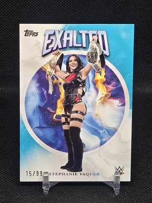 2025 Topps WWE Exalted Stephanie Vaquer Aqua 15/99 Debut Edition #38 SP